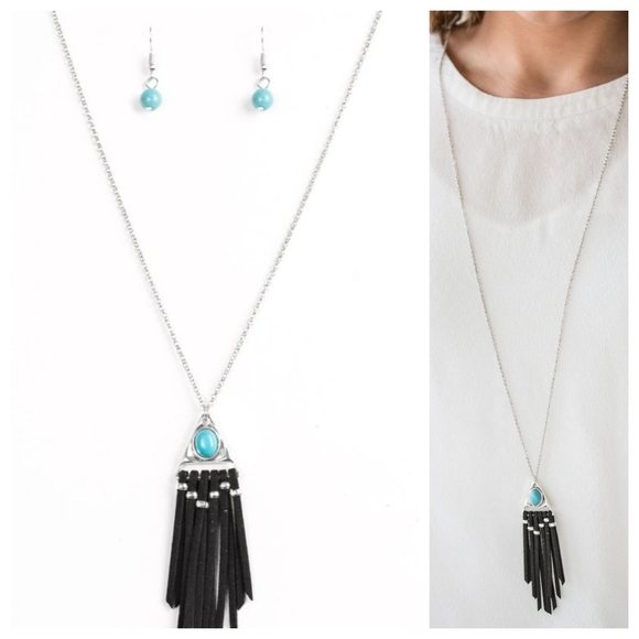 GRAND CHEROKEE TURQUOISE NECKLACE/EARRING SET